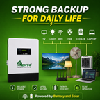 Lento 1.1KVA 12.8V Lithium Battery Inverter for Home | Up to 3Hr 15Min Power Backup @400W | Pure Sine Wave UPS | Inbuilt LiFePO4 Battery | Wall Mount Design | LCD Display
