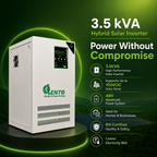 Lento 3.5KVA 48V Solar Hybrid Inverter with MPPT | Pure Sine Wave Solar UPS | Supports Lithium, Tubular, SMF & Gel Batteries | Solar Inverter for Home & Office | Silent Operation | Industrial Grade