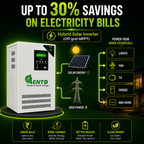 Lento 3.5KVA 48V Solar Hybrid Inverter with MPPT | Pure Sine Wave Solar UPS | Supports Lithium, Tubular, SMF & Gel Batteries | Solar Inverter for Home & Office | Silent Operation | Industrial Grade