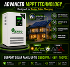 Lento 3.5KVA 48V Solar Hybrid Inverter with MPPT | Pure Sine Wave Solar UPS | Supports Lithium, Tubular, SMF & Gel Batteries | Solar Inverter for Home & Office | Silent Operation | Industrial Grade
