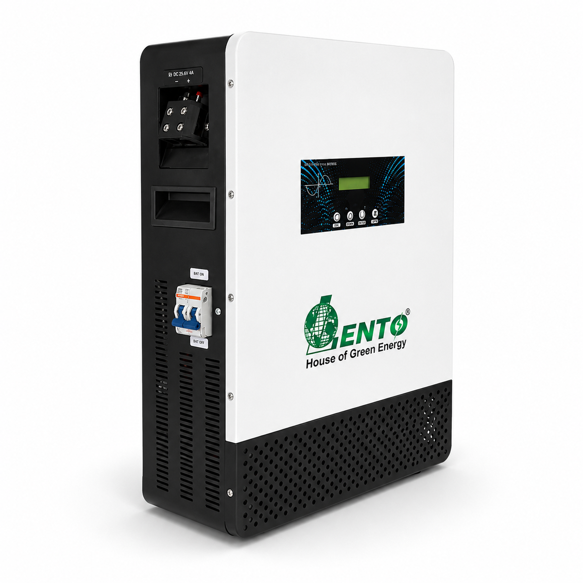 Lento 1.1KVA 12.8V Lithium Battery Inverter for Home | Up to 3Hr 15Min Power Backup @400W | Pure Sine Wave UPS | Inbuilt LiFePO4 Battery | Wall Mount Design | LCD Display