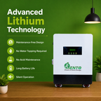 Lento 2.1KVA 25.6V Lithium Battery Inverter UPS | Inbuilt LiFePO4 Battery | Up to 6Hr 15Min Backup @400W | Pure Sine Wave Output | LCD Display | Portable Wheel Base | Fast Charging