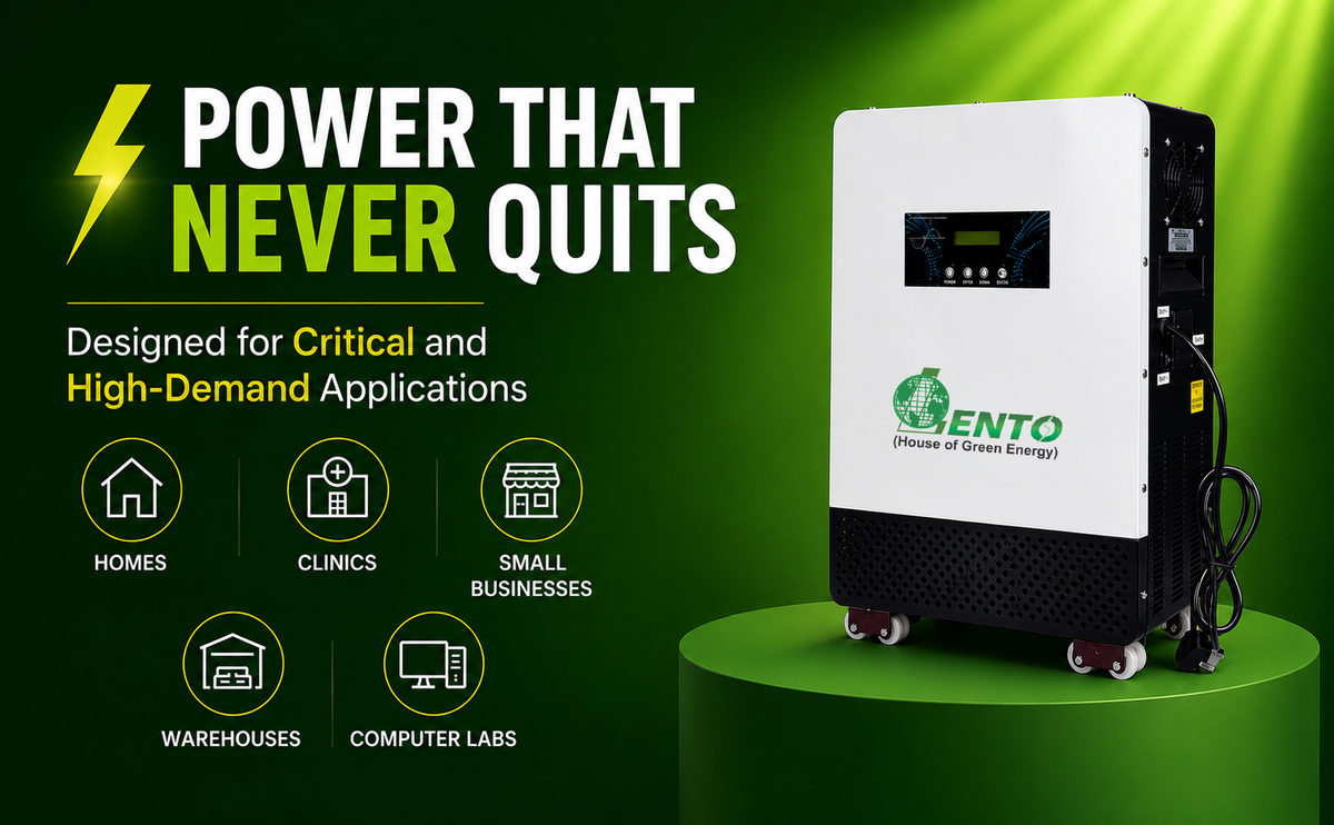 Lento 2.5KVA 25.6V Hybrid Solar Lithium Inverter | 12+ Years Design Life | Up to 6Hr 15Min Backup @400W | Pure Sine Wave UPS | PWM Charge Controller | Home & Office Use