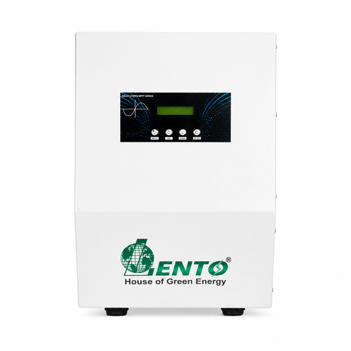 Lento 1.1KVA 12V Solar Hybrid Inverter with MPPT | Pure Sine Wave Solar UPS for Home | Compatible with Lithium, Tubular, SMF & Gel Batteries | Wall-Mount Design | Reliable Off-Grid Power Backup