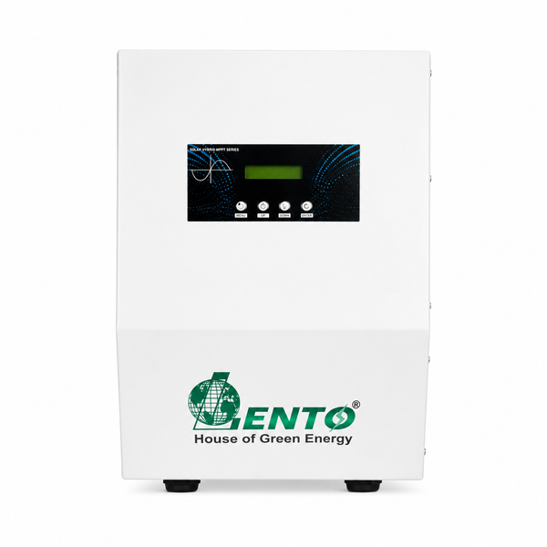 Lento 2.5KVA 24V Solar Inverter for Home | Hybrid Solar PCU with Advanced MPPT Technology | Pure Sine Wave Solar UPS | Compatible with Lithium, Tubular, SMF & Gel Batteries | Wall-Mount Design